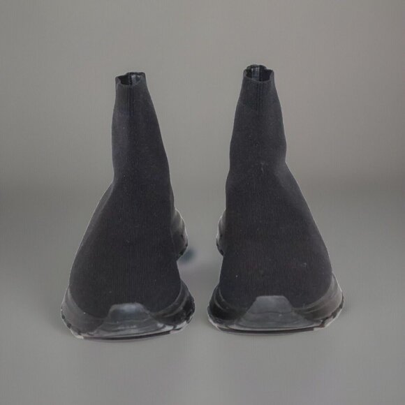 LUXURY PRADA SOCK HIGH-TOP SNEAKERS SHOE 4T3478 BLACK KNIT US 6 EU 37 RUNS SMALL - Picture 12 of 13